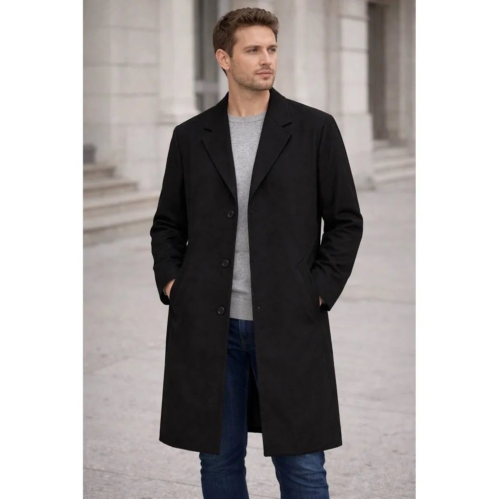 New Jos A Bank Jackets & Coats | Overcoat Black 100% Cashmere 48L